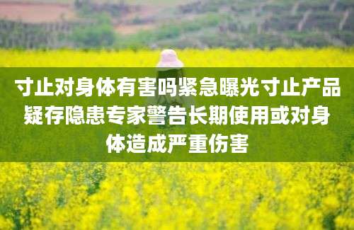 寸止对身体有害吗紧急曝光寸止产品疑存隐患专家警告长期使用或对身体造成严重伤害