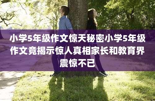小学5年级作文惊天秘密小学5年级作文竟揭示惊人真相家长和教育界震惊不已