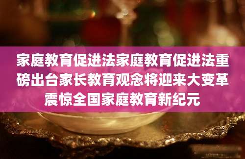 家庭教育促进法家庭教育促进法重磅出台家长教育观念将迎来大变革震惊全国家庭教育新纪元