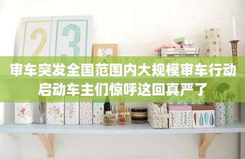 审车突发全国范围内大规模审车行动启动车主们惊呼这回真严了