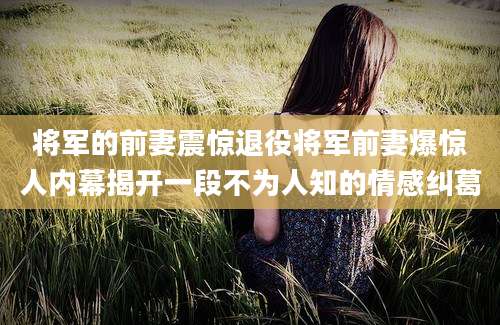 将军的前妻震惊退役将军前妻爆惊人内幕揭开一段不为人知的情感纠葛