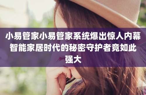 小易管家小易管家系统爆出惊人内幕智能家居时代的秘密守护者竟如此强大
