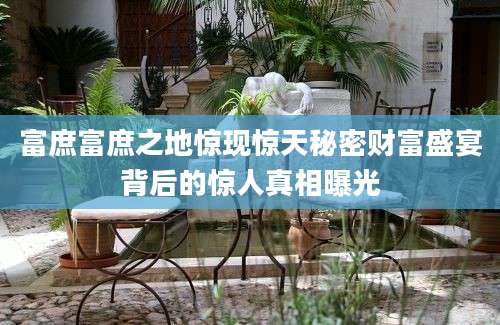 富庶富庶之地惊现惊天秘密财富盛宴背后的惊人真相曝光