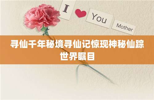 寻仙千年秘境寻仙记惊现神秘仙踪世界瞩目