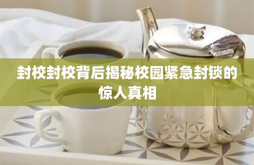 封校封校背后揭秘校园紧急封锁的惊人真相
