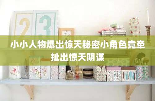 小小人物爆出惊天秘密小角色竟牵扯出惊天阴谋