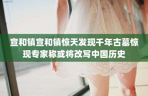 宣和镇宣和镇惊天发现千年古墓惊现专家称或将改写中国历史