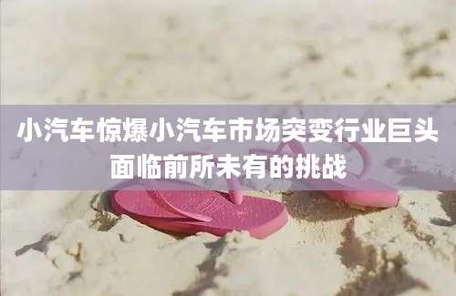 小汽车惊爆小汽车市场突变行业巨头面临前所未有的挑战