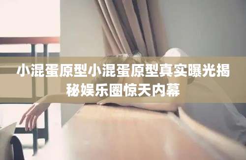 小混蛋原型小混蛋原型真实曝光揭秘娱乐圈惊天内幕