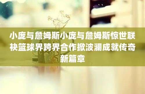小庞与詹姆斯小庞与詹姆斯惊世联袂篮球界跨界合作掀波澜成就传奇新篇章