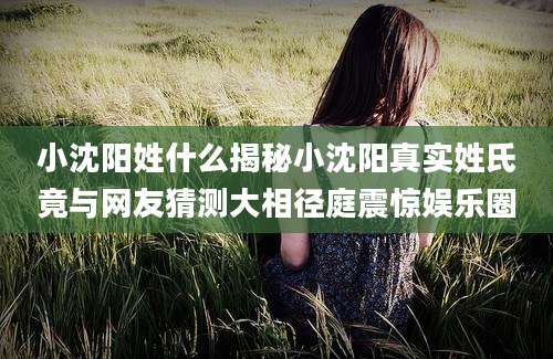 小沈阳姓什么揭秘小沈阳真实姓氏竟与网友猜测大相径庭震惊娱乐圈