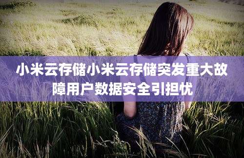 小米云存储小米云存储突发重大故障用户数据安全引担忧
