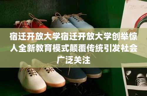宿迁开放大学宿迁开放大学创举惊人全新教育模式颠覆传统引发社会广泛关注