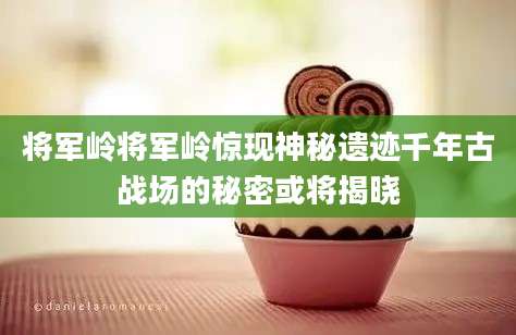 将军岭将军岭惊现神秘遗迹千年古战场的秘密或将揭晓