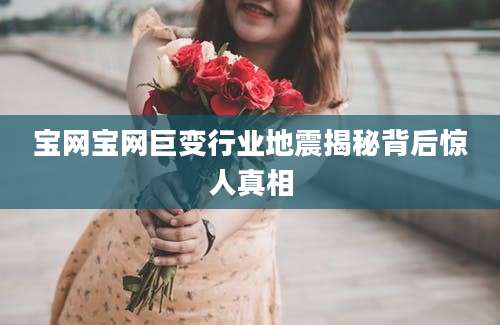 宝网宝网巨变行业地震揭秘背后惊人真相