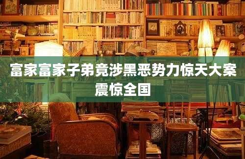 富家富家子弟竟涉黑恶势力惊天大案震惊全国