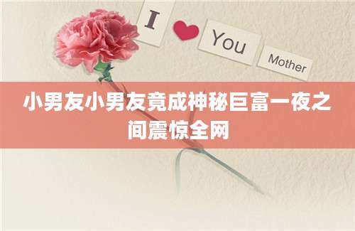 小男友小男友竟成神秘巨富一夜之间震惊全网