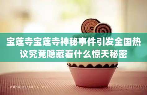 宝莲寺宝莲寺神秘事件引发全国热议究竟隐藏着什么惊天秘密