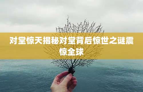 对堂惊天揭秘对堂背后惊世之谜震惊全球