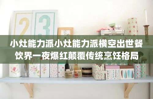小灶能力派小灶能力派横空出世餐饮界一夜爆红颠覆传统烹饪格局