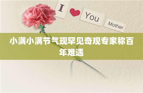 小满小满节气现罕见奇观专家称百年难遇