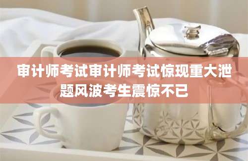 审计师考试审计师考试惊现重大泄题风波考生震惊不已
