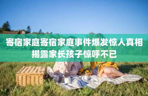 寄宿家庭寄宿家庭事件爆发惊人真相揭露家长孩子惊呼不已