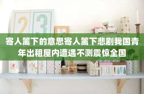 寄人篱下的意思寄人篱下悲剧我国青年出租屋内遭遇不测震惊全国