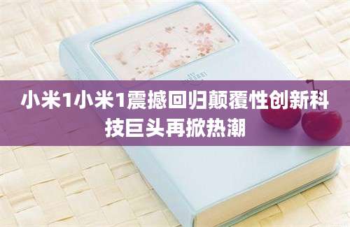 小米1小米1震撼回归颠覆性创新科技巨头再掀热潮