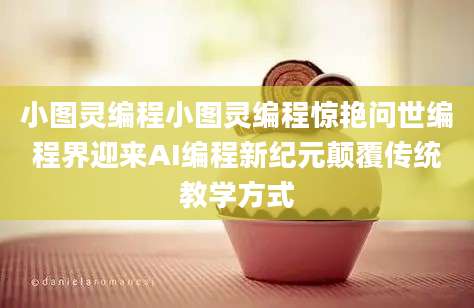 小图灵编程小图灵编程惊艳问世编程界迎来AI编程新纪元颠覆传统教学方式