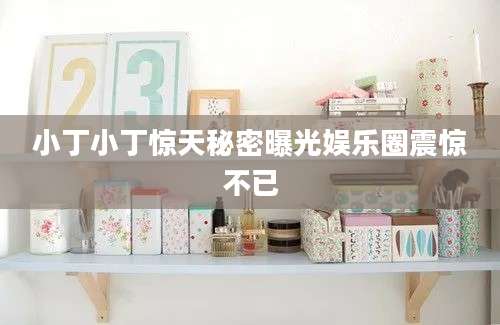 小丁小丁惊天秘密曝光娱乐圈震惊不已