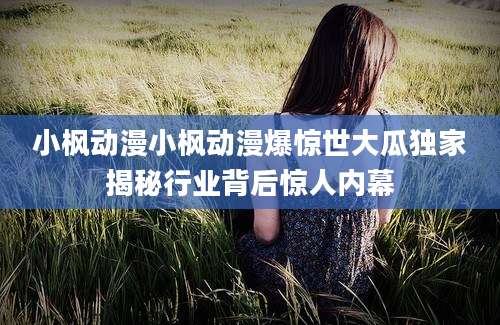 小枫动漫小枫动漫爆惊世大瓜独家揭秘行业背后惊人内幕