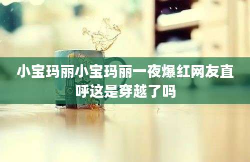 小宝玛丽小宝玛丽一夜爆红网友直呼这是穿越了吗