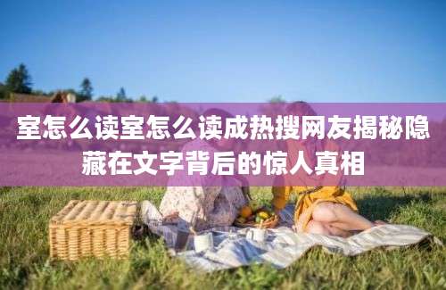 室怎么读室怎么读成热搜网友揭秘隐藏在文字背后的惊人真相