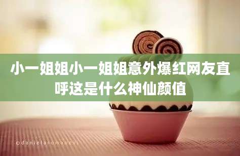 小一姐姐小一姐姐意外爆红网友直呼这是什么神仙颜值